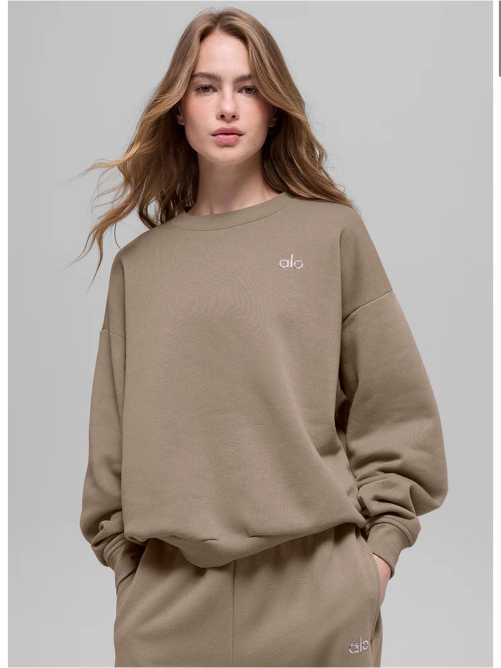ALO Accolade Crew Neck Pullover - Taube/ Gravel
